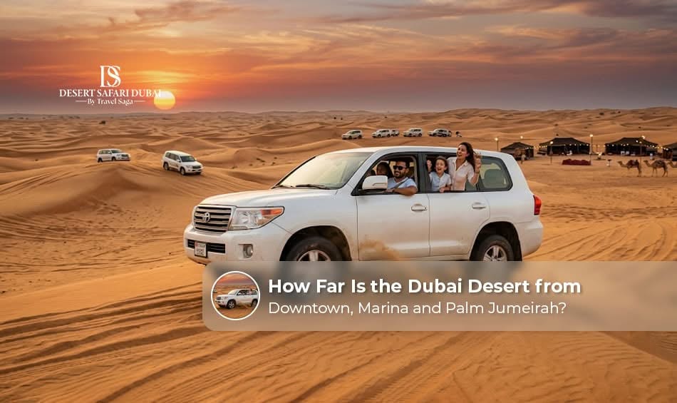 Tourists enjoying desert safari activities at Dubai desert locations